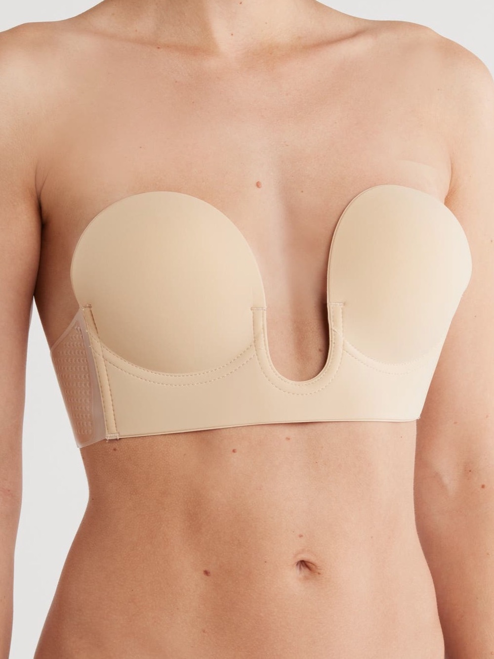 NWT Nordstrom Backless Strapless Adhesive Bra - Beige